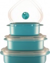 Calypso Basics 3-Piece Microwave Steamer Set, Turquoise