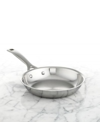 Versatility, convenience & stunning good looks. This fry pan features a triple-layer design that sandwiches a pure aluminum core between two high-performance layers of stainless steel for quick, even heating that powers masterful meals each & every time. A magnetized exterior works like a pro on all cooktops, including induction, and the durable construction slips in the oven or sizzles on the stovetop. Lifetime warranty. Versatility, convenience & stunning good looks. This fry pan features a triple-layer design that sandwiches a pure aluminum core between two high-performance layers of stainless steel for quick, even heating that powers masterful meals each & every time. A magnetized exterior works like a pro on all cooktops, including induction, and the durable construction slips in the oven or sizzles on the stovetop. Lifetime warranty.