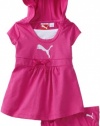 Puma - Kids Baby Girls Infant Dress and Diaper Set, Pink, 12 Months