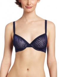 On Gossamer Women's Sheer Instinct Contour Demi Bra, Ink, 36C