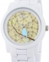 Sprout Women's ST5030TNWT Eco-Friendly Diamond Accented Dial and White Corn Resin Bracelet Watch