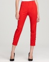 A lace-up hem lets you decide how slim you want the silhouette of these BASLER cropped stretch cotton pants.