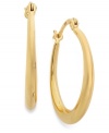 Shapely sophistication. Giani Bernini's 3 mm hoop earrings, set in 24k gold over sterling silver, present a look that's visually stunning. Approximate diameter: 1 inch.
