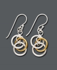 Lovely links in chic, two tone style will complement any ensemble. Giani Bernini design features interlocking circles in sterling silver and 24k gold over sterling silver. Approximate drop: 1-1/4 inches. Lovely links in chic, two tone style will complement any ensemble. Giani Bernini design features interlocking circles in sterling silver and 24k gold over sterling silver. Approximate drop: 1-1/4 inches.