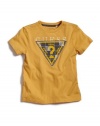 GUESS Kids Boys Tee With Triangle Appliqué, YELLOW (16/18)