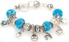 Royal Diamond Oriana Mom Fashion Designer Baby Mother Charm Light Blue Bracelet