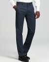 Great for work or play. these deep blue modern cut pants from Theory can transition easily from day to night.