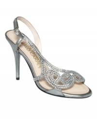 So much sparkle. E! Live From the Red Carpet's E0014 evening sandals are d'orsay cut and feature stone details all along the straps. So much sparkle. E! Live From the Red Carpet's E0014 evening sandals are d'orsay cut and feature stone details all along the straps.