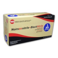 Dynarex Black Nitrile Exam Gloves, Box/100