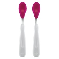 Whether you're serving mushed pees or your little toddler's feeding on his own, these spoons are perfect for every meal with a contoured handle and an easy-scoop spoon head. Whether you're serving mushed pees or your little toddler's feeding on his own, these spoons are perfect for every meal with a contoured handle and an easy-scoop spoon head.