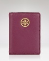 Tory Burch's leather transit pass holder is an elegant way to keep the essentials organized. In uptown style, it flaunts ample interior pockets and a subtle designer plaque.
