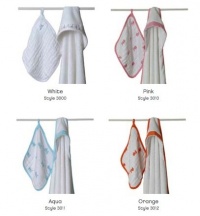 aden + anais Towel with Muslin Washcloth - Pink Fish aden + anais Towel with Muslin Washcloth - Pink Fish