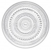 iittala Kastehelmi Dew Drop Set of 2 Round Clear Glass Plates, 6-3/4-Inch Diameter