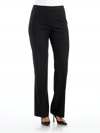 THE LOOKYoked waistband with hook-and-bar closeFront zipperStraight-leg silhouetteTHE FITRise, about 9½Inseam, about 33THE MATERIAL98% wool/2% elastaneCARE & ORIGINDry cleanImported THE LOOKYoked waistband with hook-and-bar closeFront zipperStraight-leg silhouetteTHE FITRise, about 9½Inseam, about 33THE MATERIAL98% wool/2% elastaneCARE & ORIGINDry cleanImported