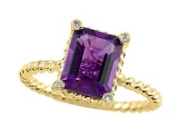 Genuine Amethyst Ring by Effy Collection® in 14 kt Yellow Gold Size 5.5 Genuine Amethyst Ring by Effy Collection® in 14 kt Yellow Gold Size 5.5