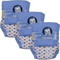Gerber Training Pants (6-pairs), 2T, Boy's Colors - Fits 28-32 lbs. Gerber Training Pants (6-pairs), 2T, Boy's Colors - Fits 28-32 lbs.