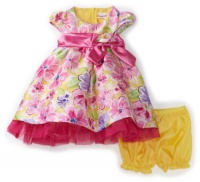 Nannette Baby-girls Infant Floral Printed Shangtung Dress, Pink, 24 Months Nannette Baby-girls Infant Floral Printed Shangtung Dress, Pink, 24 Months