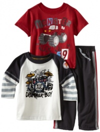 Nannette Baby-boys Infant 3 Piece Drummer Pant Set, Off White, 12 Months Nannette Baby-boys Infant 3 Piece Drummer Pant Set, Off White, 12 Months