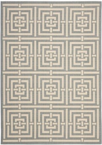 Area Rug 6x9 Rectangle Transitional Grey - Cream Color - Safavieh Courtyard Rug from RugPal Area Rug 6x9 Rectangle Transitional Grey - Cream Color - Safavieh Courtyard Rug from RugPal