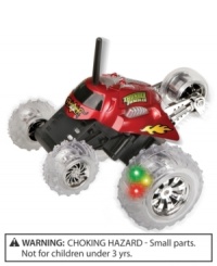 With its flashing lights and super stunts, the Monster Thunder Tumbler from Blue Hat Toy Company is a true force of nature! With its flashing lights and super stunts, the Monster Thunder Tumbler from Blue Hat Toy Company is a true force of nature!
