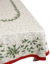 Lenox Golden Holly 60-inch by 104-inch Oblong / Rectangle Tablecloth