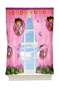Nickelodeon Dora Fun In the Jungle Microfiber Drapes, 82 by 63-Inch Nickelodeon Dora Fun In the Jungle Microfiber Drapes, 82 by 63-Inch