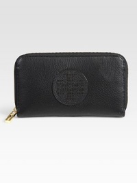 A classic top-zip design for your essential items, made of sumptuously soft pebbled leather. Zip-around closureOne inner zip compartmentTwo inside open pocketsEight credit card slotsLeather and nylon lining7½W X 4¼H X ¾DImported A classic top-zip design for your essential items, made of sumptuously soft pebbled leather. Zip-around closureOne inner zip compartmentTwo inside open pocketsEight credit card slotsLeather and nylon lining7½W X 4¼H X ¾DImported