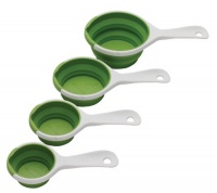 Chef'n SleekStor Pinch Pour Collapsible Measuring Cups, Arugula Color