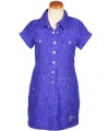 Guess Lace Layer Dress (Sizes 7 - 16) - purple, 14