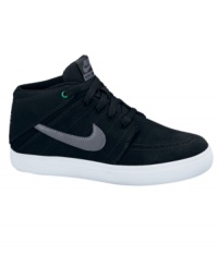 He'll run like the wind in this comfortable and flexible everyday sneaker by Nike. He'll run like the wind in this comfortable and flexible everyday sneaker by Nike.