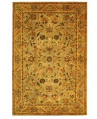 Lavish your space in timeless tradition, set in soft shades of sage on this exquisite area rug from Safavieh. Tufted in India from pure wool, this rug emerges from the annals of antiquity to bring spectacular style and time-honored quality to your home. (Clearance) Lavish your space in timeless tradition, set in soft shades of sage on this exquisite area rug from Safavieh. Tufted in India from pure wool, this rug emerges from the annals of antiquity to bring spectacular style and time-honored quality to your home. (Clearance)