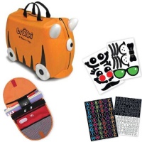 Melissa and Doug Carry-On Kids Luggage Orange/Saddle Bag/Sticker Set Melissa and Doug Carry-On Kids Luggage Orange/Saddle Bag/Sticker Set