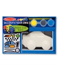 Race toward your savings goal with this unique craft activity! A rubber stopper on its underside means you never have to break the bank! Race toward your savings goal with this unique craft activity! A rubber stopper on its underside means you never have to break the bank!