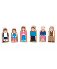 The six wooden people in this set love to learn and play in Whittle World! Add them to any Whittle World play set, or use them on their own as whimsical manipulatives and inspiring play pieces. Each one is made of solid wood and printed with bright, cheerful features. The six wooden people in this set love to learn and play in Whittle World! Add them to any Whittle World play set, or use them on their own as whimsical manipulatives and inspiring play pieces. Each one is made of solid wood and printed with bright, cheerful features.