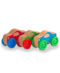 Crafted from select hardwood and accented with child-safe dyes, Stacking Cars feature bright colors, a clever contour that stacks in any combination and easy-roll wheels that are simple for babies and toddlers to spin. They're ideal for young toddlers improving hand-eye coordination and becoming more interested in imitating the real world around them. And with lots of colorful interest and race-ready wheels, they will keep older toddlers and preschoolers busy building sorting skills and vocabulary. Crafted from select hardwood and accented with child-safe dyes, Stacking Cars feature bright colors, a clever contour that stacks in any combination and easy-roll wheels that are simple for babies and toddlers to spin. They're ideal for young toddlers improving hand-eye coordination and becoming more interested in imitating the real world around them. And with lots of colorful interest and race-ready wheels, they will keep older toddlers and preschoolers busy building sorting skills and vocabulary.