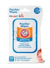 Munchkin 36 Pack Arm and Hammer Pacifier Wipes, White Munchkin 36 Pack Arm and Hammer Pacifier Wipes, White