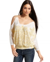 Bare shoulders give this INC top a sexy new spin! Pair with jeans and heels for a fabulous date-night outfit!