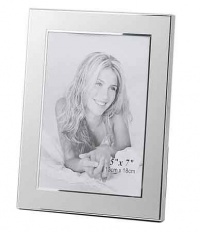 Brushed and Polished Metal Engravable Photo 5x7 Silver Picture Frame Wholesale