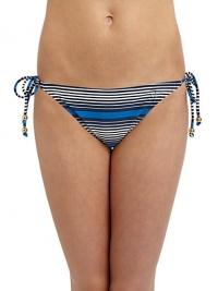 THE LOOKMultistripe printElastic waist and leg openingsLogo-embossed button at one sideSide tiesTHE MATERIAL80% nylon/20% spandexFully linedCARE & ORIGINHand washImportedPlease note: Bikini top sold separately. THE LOOKMultistripe printElastic waist and leg openingsLogo-embossed button at one sideSide tiesTHE MATERIAL80% nylon/20% spandexFully linedCARE & ORIGINHand washImportedPlease note: Bikini top sold separately.