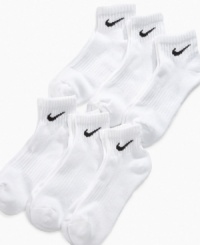 Protect his feet from the pounding he gives them with this six-pack of quarter-length socks from Nike Protect his feet from the pounding he gives them with this six-pack of quarter-length socks from Nike