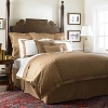 King pillowcase rendered in soft, 330-thread cotton sateen for sophisticated polish. Camel border.