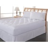 Perfect Fit Diamond Loft Quilted Water Resistant King Mattress Pad California, White