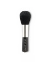 A black goat hair brush designed with a round head and no flat edges to easily buff Mineral Powder SPF 15 onto skin. Dab brush in Mineral Powder SPF 15, dust of excess and lightly apply powder all over face. 