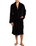 Intimo Men's Solid Corel Fleece Shawl Collar Robe