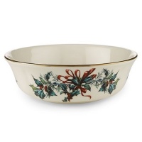 Lenox Winter Greetings Gold Banded Ivory China All Purpose Bowl Lenox Winter Greetings Gold Banded Ivory China All Purpose Bowl