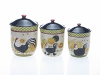 Certified International Oh Happy Day 3-Piece Canister Set, 104-Ounces Certified International Oh Happy Day 3-Piece Canister Set, 104-Ounces