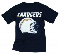 San Diego Chargers NFL Mens Helmet T-shirt, Navy San Diego Chargers NFL Mens Helmet T-shirt, Navy