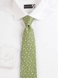 A signature statement in beautifully crafted Italian silk with an array of whimsical animal prints to complete a safari-inspired theme.SilkDry cleanMade in Italy A signature statement in beautifully crafted Italian silk with an array of whimsical animal prints to complete a safari-inspired theme.SilkDry cleanMade in Italy