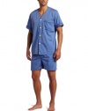 Majestic International Men's Easy Care Blended Shorty Pajama