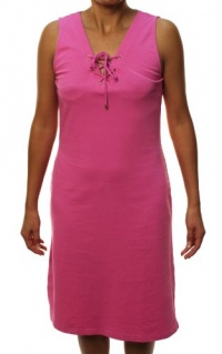 Polo Ralph Lauren Womens Vil Pnk Lace Up V-Neck Dress 230156729-VIL PNK Polo Ralph Lauren Womens Vil Pnk Lace Up V-Neck Dress 230156729-VIL PNK